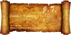 Janki Tiborc névjegykártya